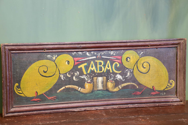 Antique French 'tabac' sign 31 ½'' x 11 ¾''