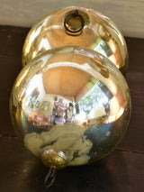 Pair of large mercury glass Christmas baubles for marriage