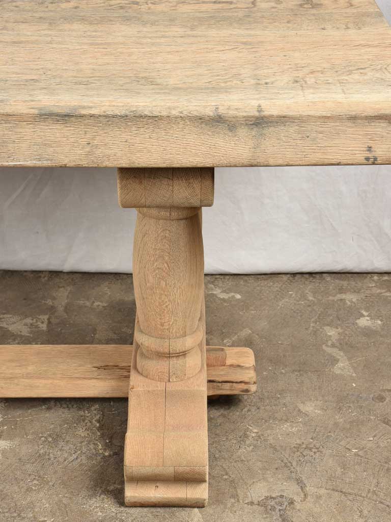 Large French oak farm table with twin legs 82" x 33¾"