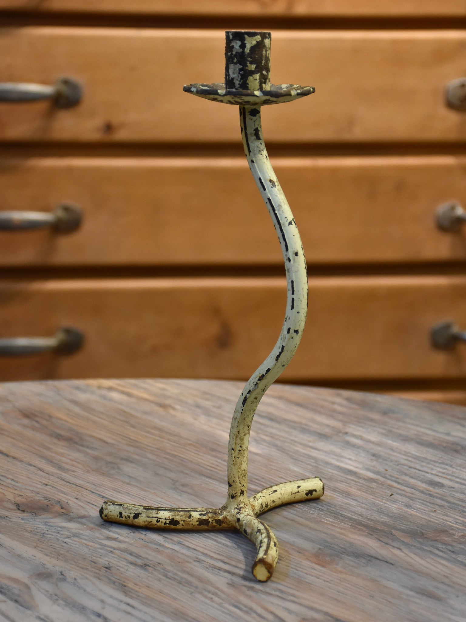 Pair of vintage French coral candelabras – white