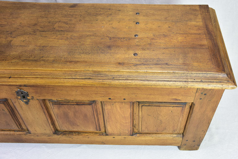 Antique French storage trunk 69"