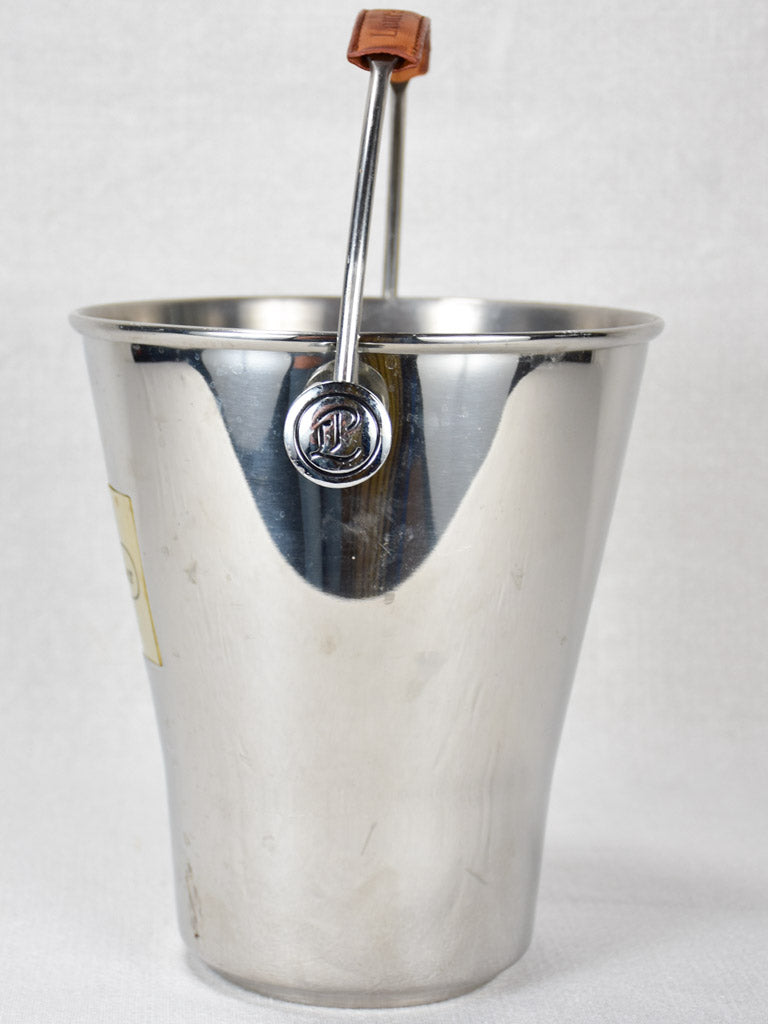 Laurent Perrier ice bucket with leather handle