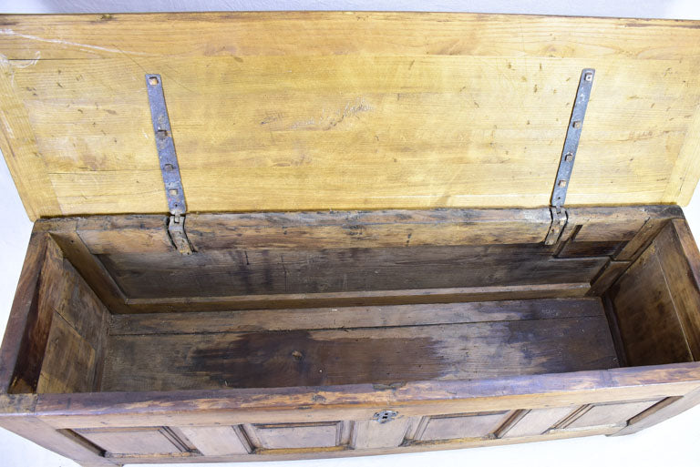 Antique French storage trunk 69"