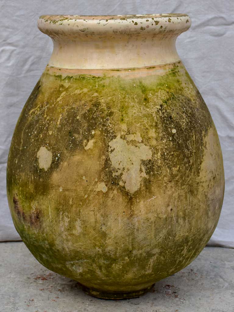 19th Century Biot olive jar with apricot glaze 26½"