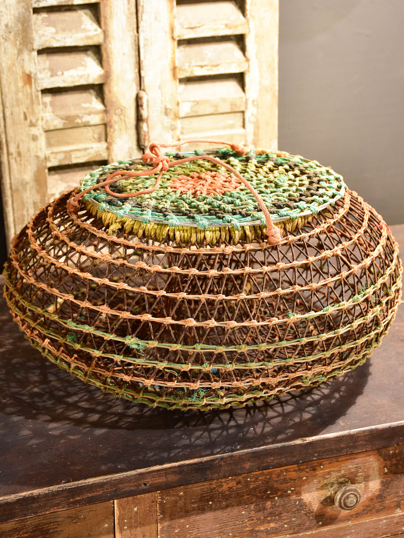 Vintage French fishing basket