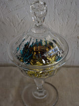 Vintage French bomboniere glass jars