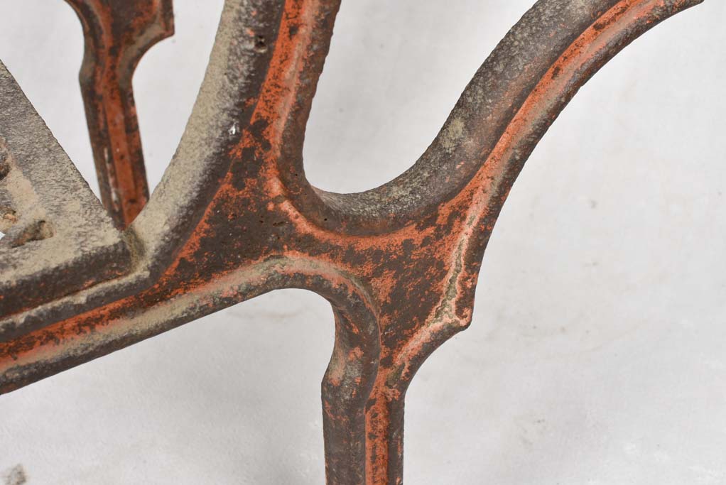 19th century cast iron Italian industrial step with red patina 24"