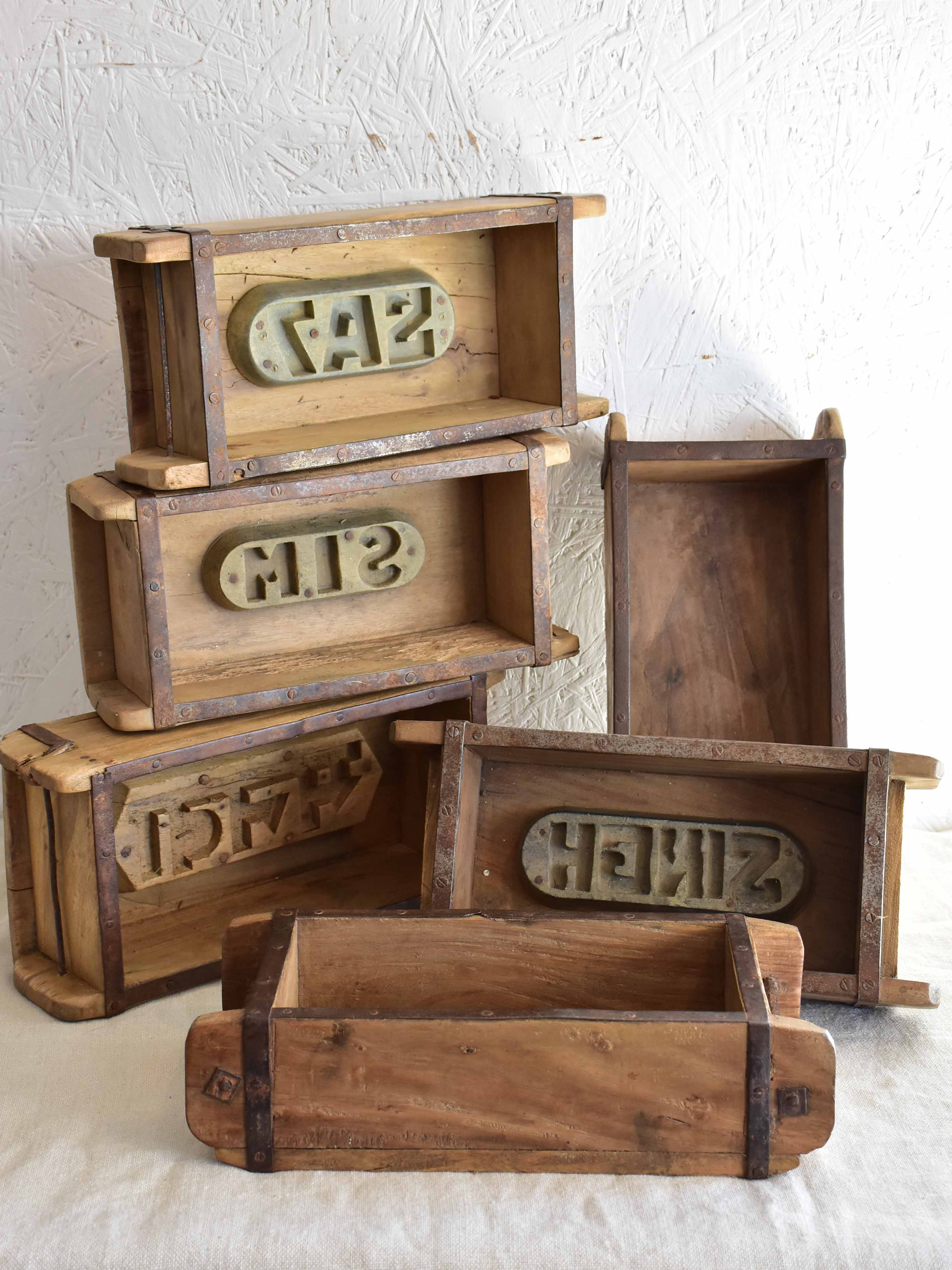 Antique French brick moulds