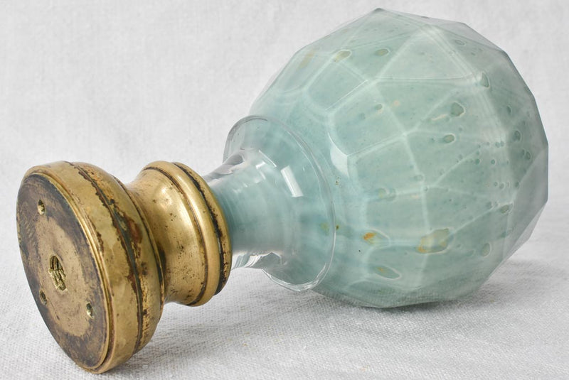 19th-century faceted French balustrade ball 6¾"