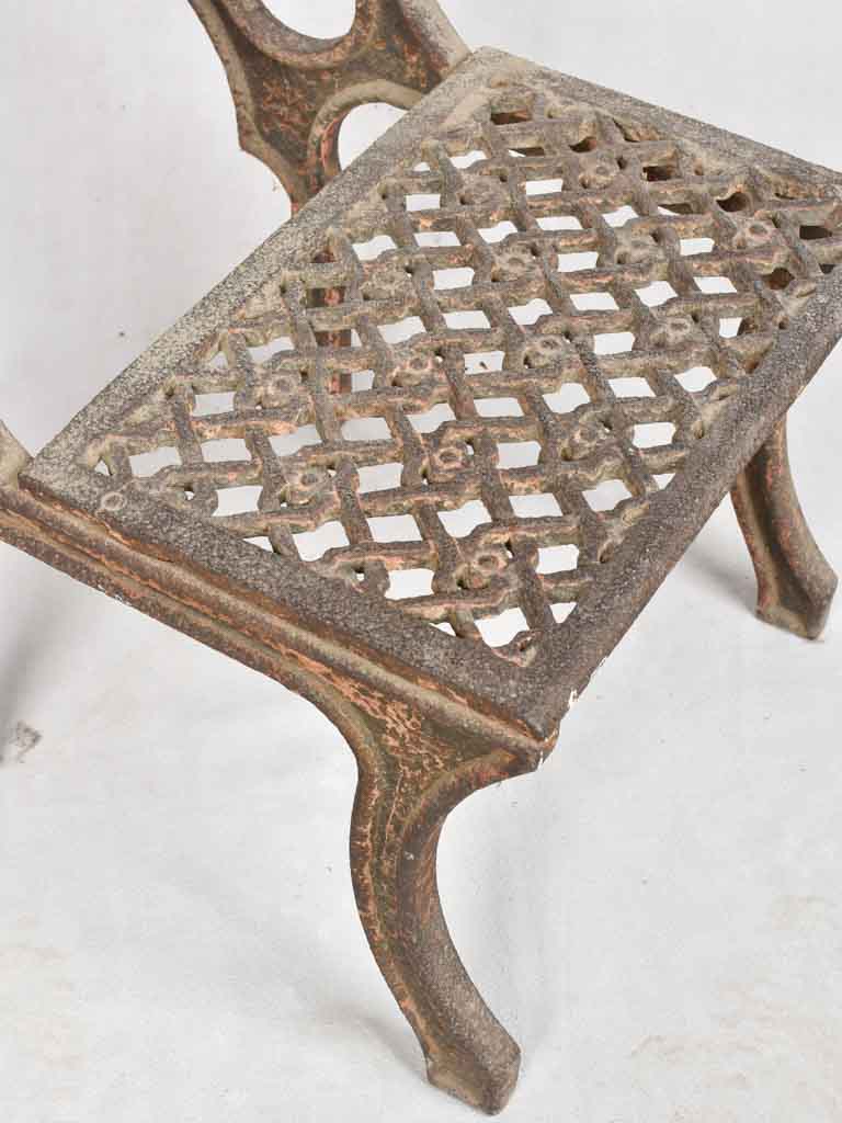 19th century cast iron Italian industrial step with red patina 24"