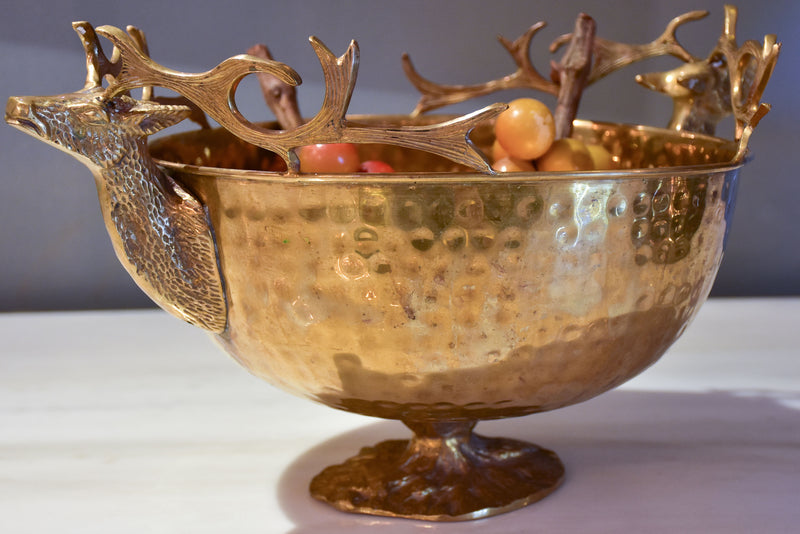 Large champagne ice bucket with moose head handles
