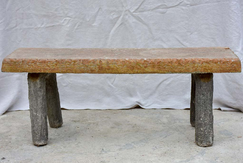 Early 20th Century faux bois garden bench