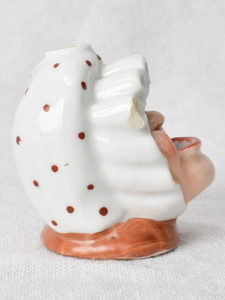 Early-20th-century porcelain inkwell 2¼"