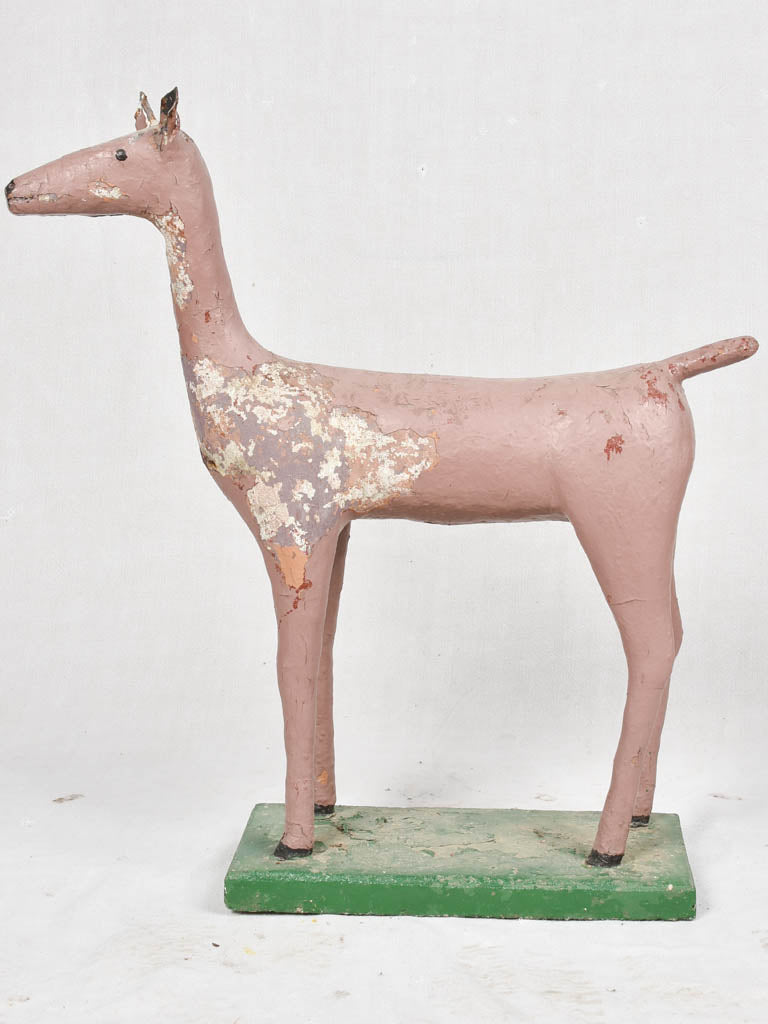 Mid Century Green Base Deer Ornament