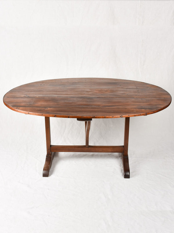 Antique French winemaker's table - oval 59¾" x 46"