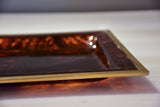 Vintage French platter with tortoise shell finish