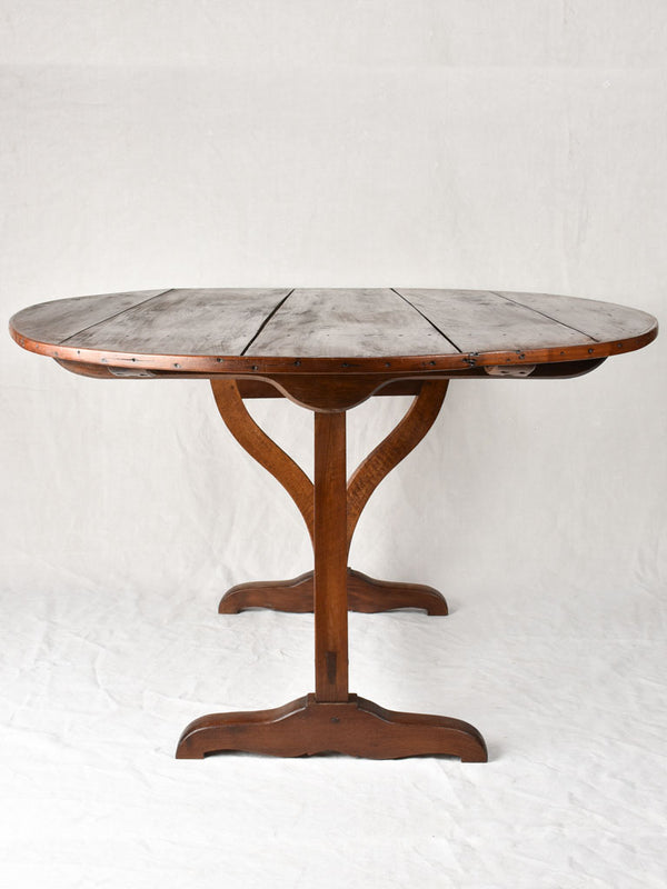 Antique French winemaker's table - oval 59¾" x 46"