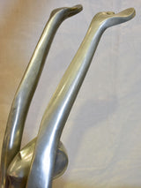 Large vintage resin sculpture of a woman practicing yoga