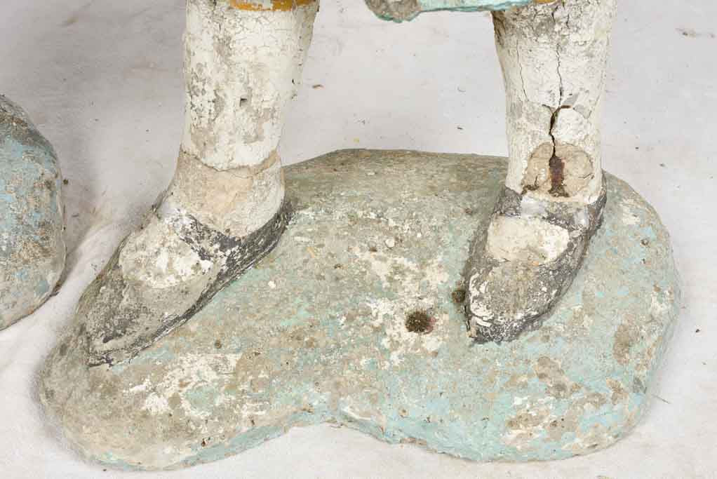 Cement gnomes with rustic charm