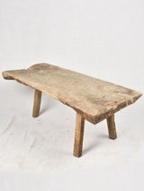 Large primitive coffee table with three legs 50"