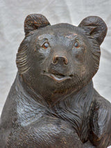 19th Century black forest bear umbrella stand - carved wood