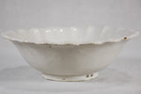 18th-century ironstone bowl with rippled edge 11¾"