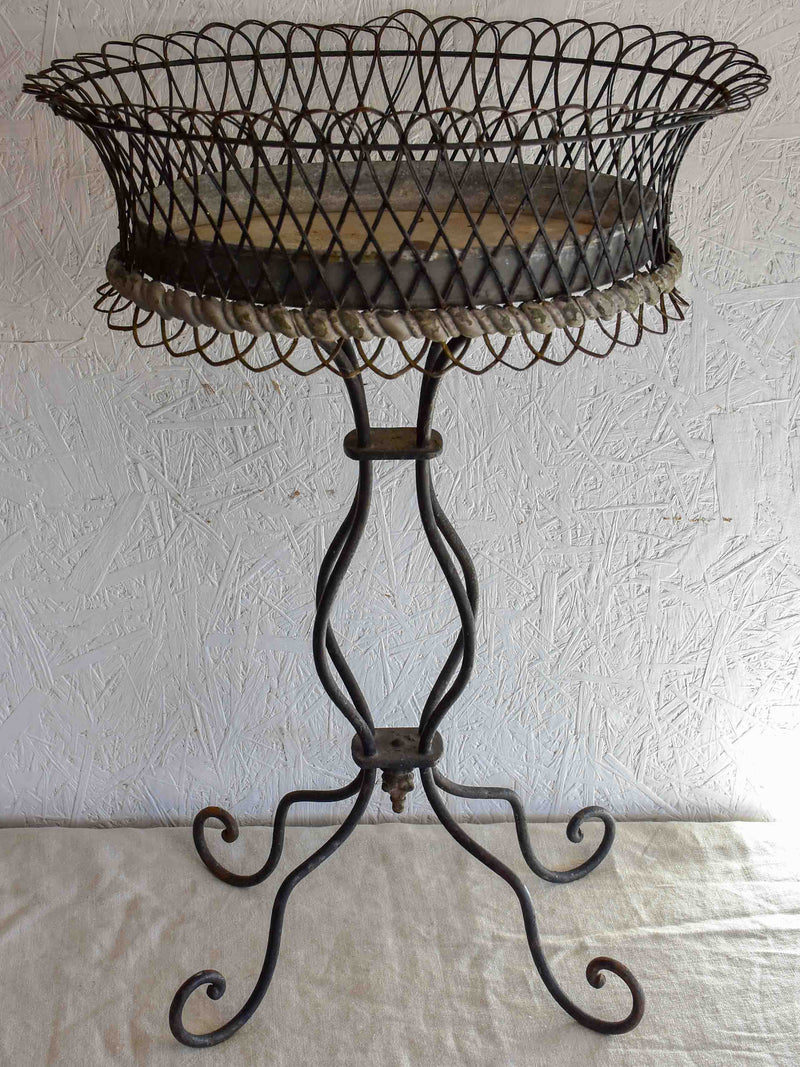 Vintage French garden pot plant stand