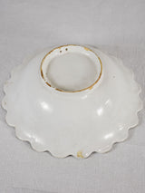 18th-century ironstone bowl with rippled edge 11¾"