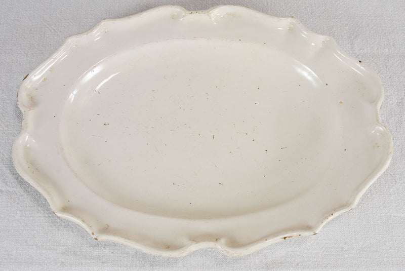 18th-century ironstone oval platter 11¾" x 16¼"