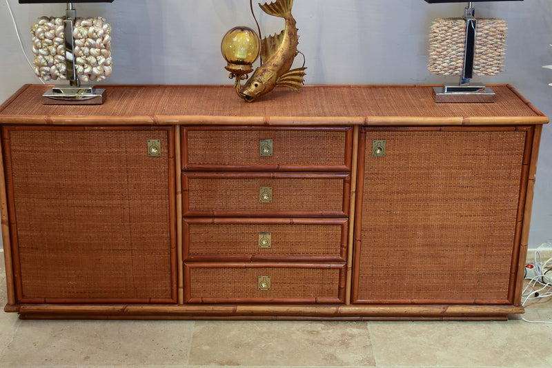 Vintage buffet - rattan and bamboo