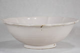 18th-century ironstone bowl with rippled edge 12½"