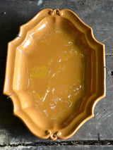 19th century French platter with ochre glaze from Apt