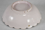 18th-century ironstone bowl with scalloped edge 13"