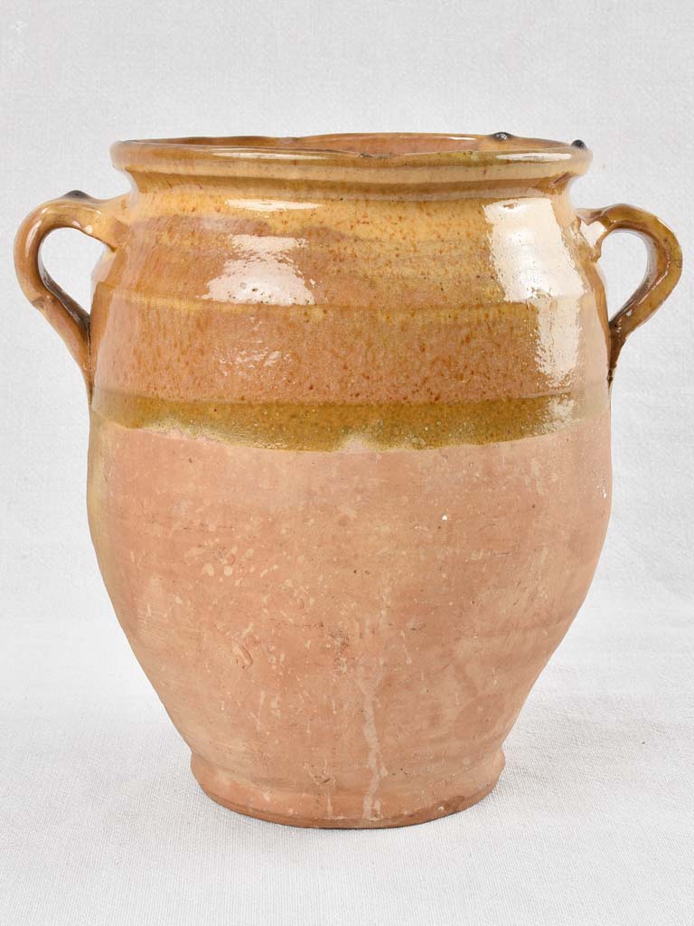 Antique yellow-glazed French Confit Pot