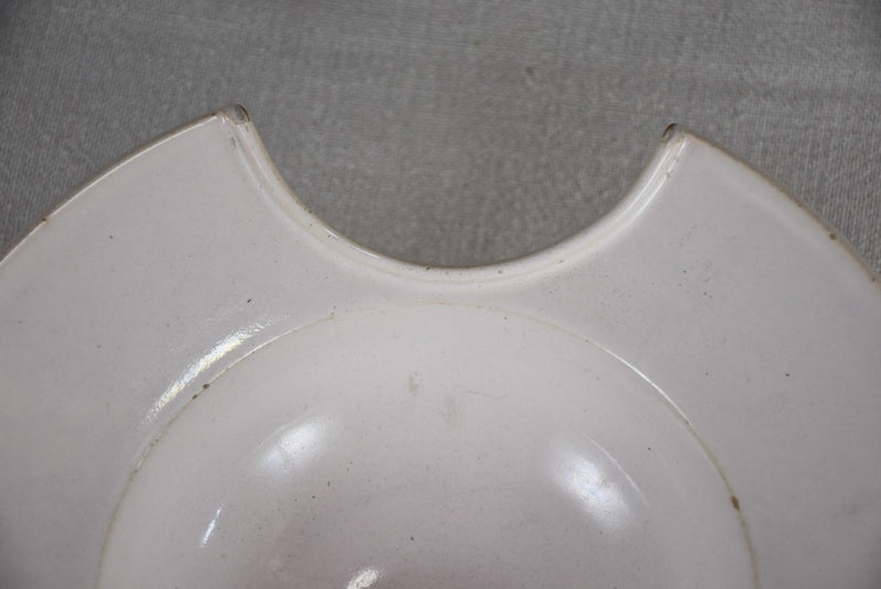 18th-century ironstone shaving bowl