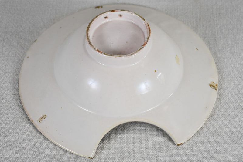 18th-century ironstone shaving bowl