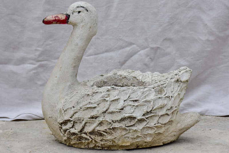 1960's swan garden planter - French