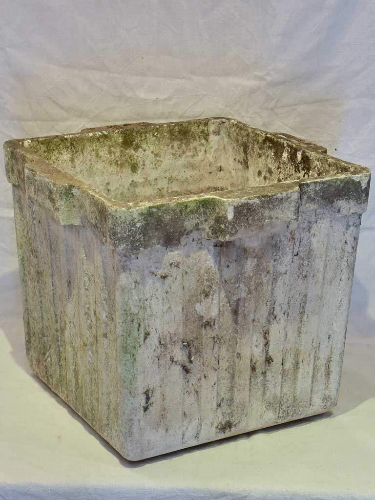 Collection of four very large Willy Guhl garden planters - square 23¾"