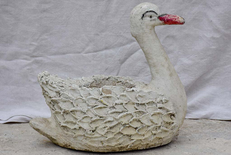 1960's swan garden planter - French