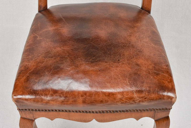 18th century Louis XV leather chair