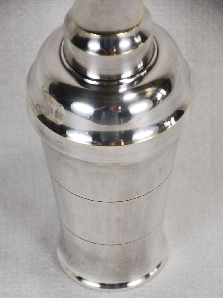 1920s St Medard silver-plated cocktail shaker