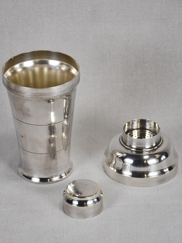 1920s St Medard silver-plated cocktail shaker