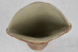 1960s sandstone Pichon shell vase 8¾"