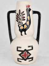 Vintage hand-painted ceramic vase Loiseleur