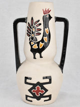 1950s geometrical design vase, white finish