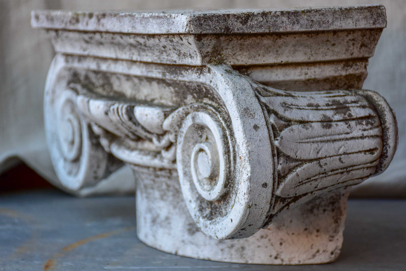 Pair of vintage Italian Ionic column capitals