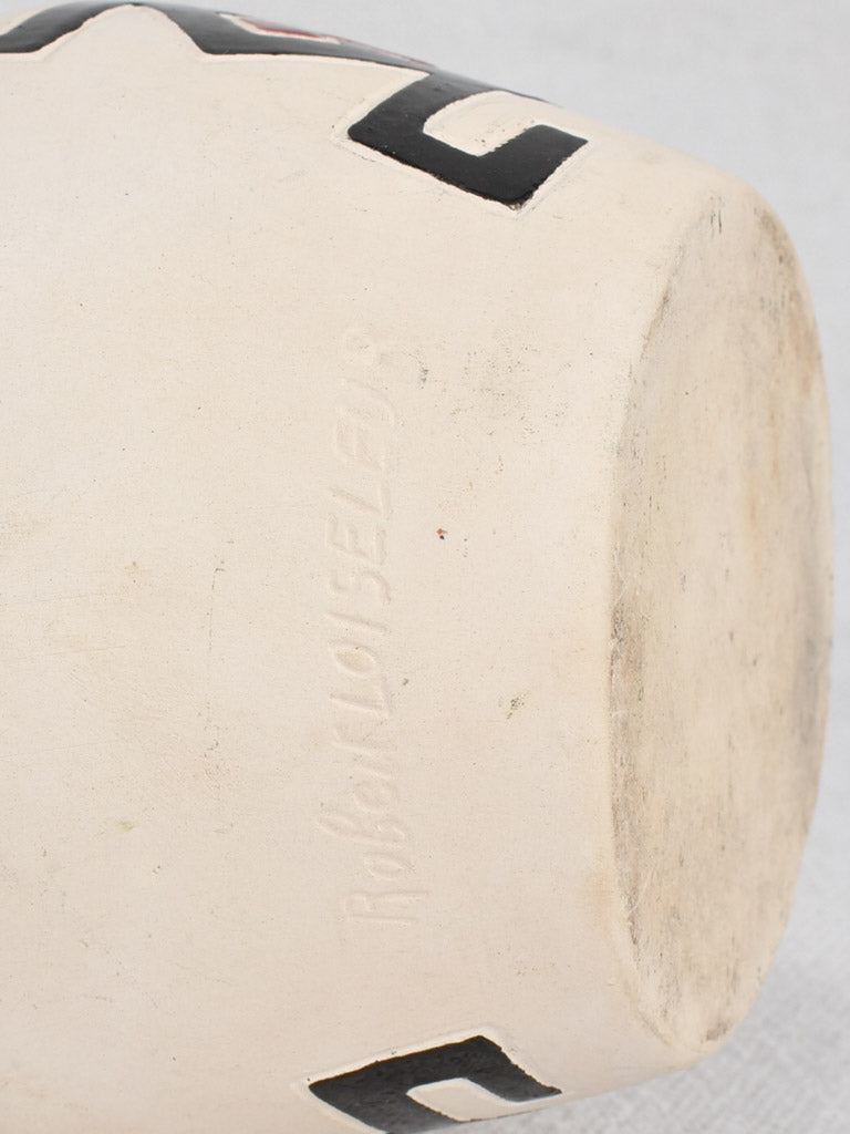Hand-crafted 1960s vase Loiseleur's signature