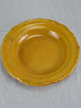 Set of seven mid century bowls with orange glaze 9½"