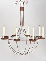 Artisan made 8 branch chandelier 31½" x 41¼"