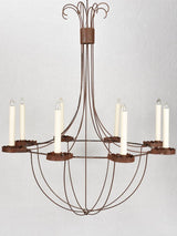 Artisan made 8 branch chandelier 31½" x 41¼"